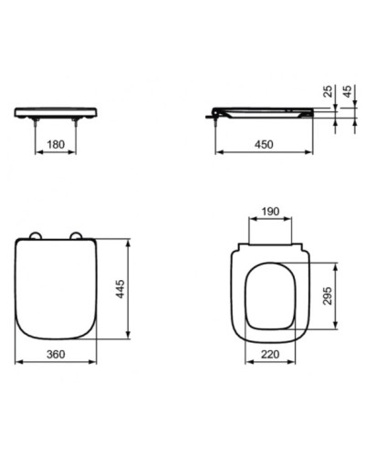 Сиденье для унитаза с микролифтом Ideal Standard I.Life A T453101