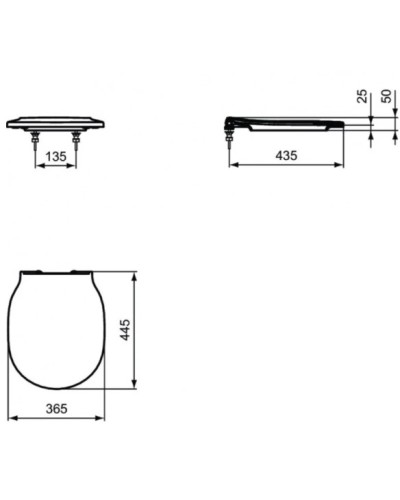 Сиденье для унитаза с микролифтом Ideal Standard Connect Air E0368V3