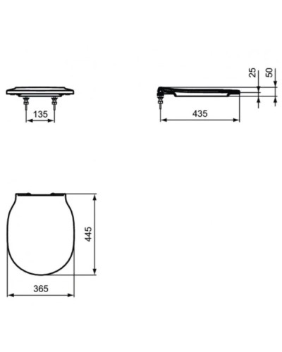 Сиденье для унитаза с микролифтом Ideal Standard Connect Air E036801