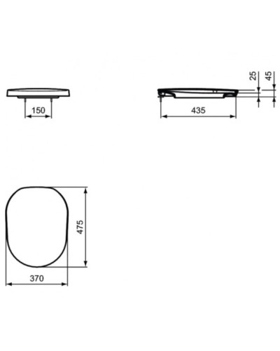 Сиденье для унитаза с микролифтом Ideal Standard Tonic K706101