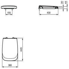 Сиденье для унитаза с микролифтом Ideal Standard Ventuno T663801