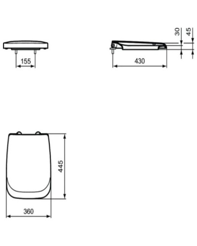 Сиденье для унитаза с микролифтом Ideal Standard Ventuno T663801