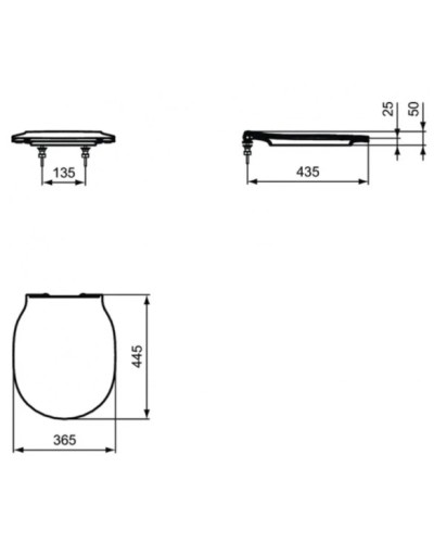 Сиденье для унитаза Ideal Standard Connect Air E036501