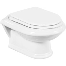 Сидение белое с механизмом Soft Close петли бронза Cezares King Palace CZR-T-163-M-S-Br