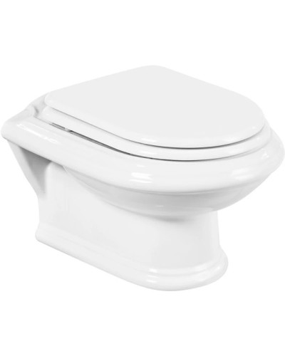 Сидение белое с механизмом Soft Close петли бронза Cezares King Palace CZR-T-163-M-S-Br