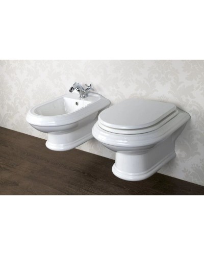 Сидение белое с механизмом Soft Close петли бронза Cezares King Palace CZR-T-163-M-S-Br