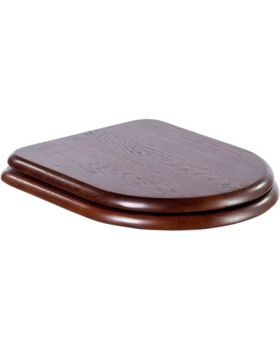 Сидение деревянное орех с механизмом Soft Close петли бронза Cezares King Palace CZR-T-163-W-S-BR