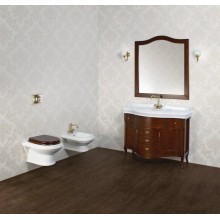 Сидение деревянное орех с механизмом Soft Close петли бронза Cezares King Palace CZR-T-163-W-S-BR