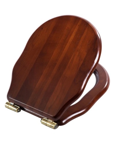 Сидение деревянное орех с механизмом Soft Close петли бронза BelBagno Boheme BB115SCW-BRN