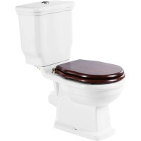 Сидение деревянное орех с механизмом Soft Close петли бронза BelBagno Boheme BB115SCW-BRN