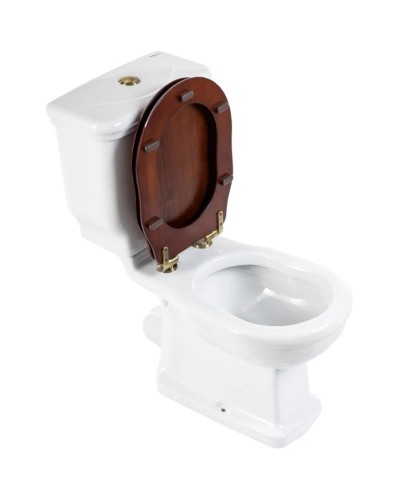 Сидение деревянное орех с механизмом Soft Close петли бронза BelBagno Boheme BB115SCW-BRN