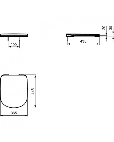 Сиденье для унитаза с микролифтом Ideal Standard Tempo T679401