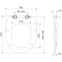 Сиденье для унитаза с микролифтом Am.Pm Sense C747855WH