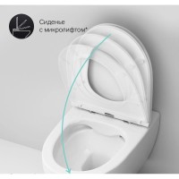 Сиденье для унитаза с микролифтом Am.Pm Awe C117853WH
