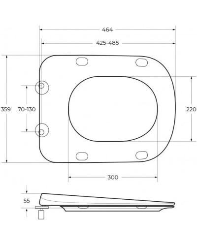 Сиденье для унитаза с микролифтом Cezares Lux CZR-159-SC