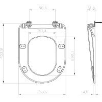 Сиденье для унитаза с микролифтом Ravak Uni Chrome Flat X01795