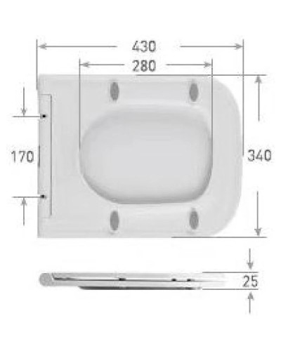 Сиденье для унитаза с микролифтом Art&Max Latina AM215SC