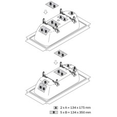 Шумопоглощающие накладки для ванн 6 штук Kaldewei 687675730000