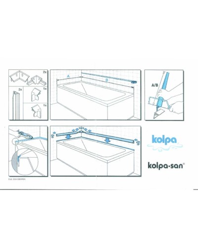 Бордюр пластиковый для ванн и поддонов Kolpa San 768440