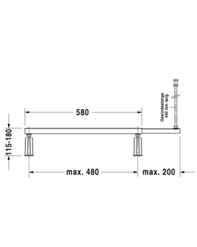 Ножки для ванн Duravit 790128000000000