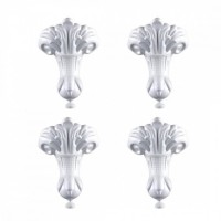 Ножки декоративные для отдельностоящей ванны Delice Vintage Белые комплект 4 шт