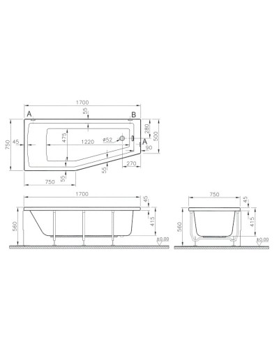 Торцевая панель 50 см Vitra Neon 51650001000