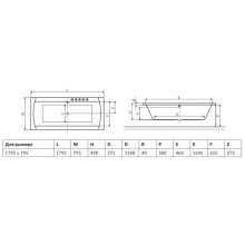 Панель фронтальная 179,5 см Excellent Aquaria Lux OBEX.180.56WH