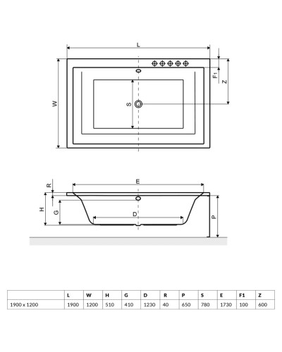 Торцевая панель 120 см Excellent Crown Lux OBEX.120.65WH