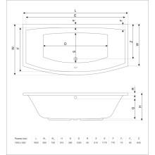 Панель фронтальная 190 см Excellent Kreo OBEX.KRE19WH