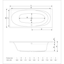 Панель фронтальная 180 см Excellent Luca OBEX.LUC18WH