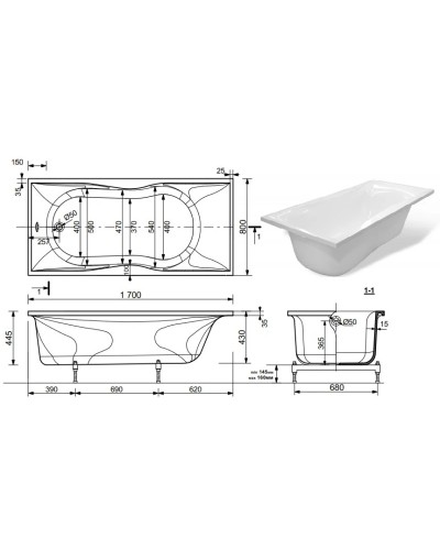 Торцевая панель 80 см Эстет Бета FP00001373