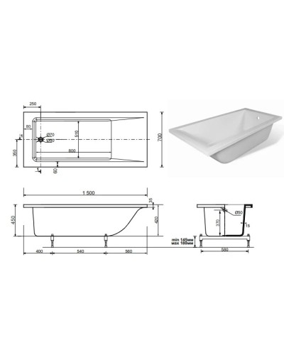 Панель фронтальная 150 см Эстет Дельта FP00000933