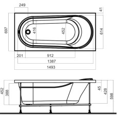 Панель фронтальная 149,3 см Am.Pm Joy W85A-150-070W-P
