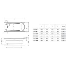 Торцевая панель Kolpa San String A90/63 (1W28F) 5654109