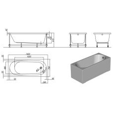 Торцевая панель Kolpa San G70/61 (1W28F) 704710