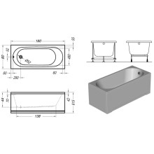 Панель фронтальная Kolpa San Tamia 180 (1W28F) 5652109