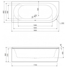 Панель фронтальная 180 L Cezares Metauro Corner METAURO CORNER-180-SCR-L