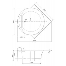 Панель фронтальная Cezares Fi FI CORNER-160-SCR