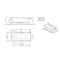 Фронтальная панель для ванны AM.PM Spirit 180 W72A-180-080W-P2 Белая