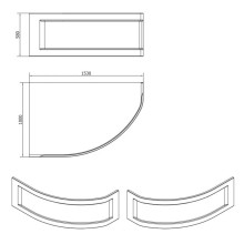 Панель фронтальная Cersanit Kaliope PA-KALIOPEx153