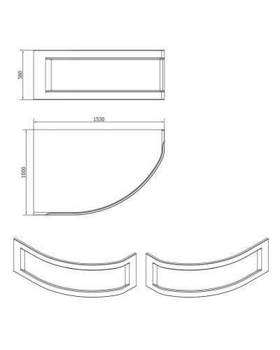 Панель фронтальная Cersanit Kaliope PA-KALIOPEx153