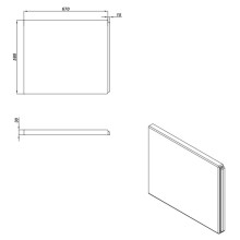 Торцевая панель Cersanit Lorena PB-TYPE1x70