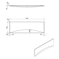 Панель фронтальная Cersanit Virgo PA-VIRGOx180