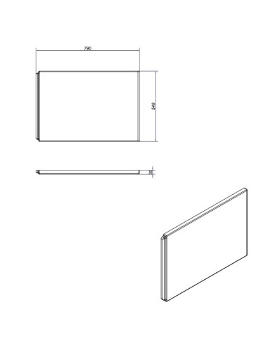 Торцевая панель Cersanit Virgo PB-VIRGOx80