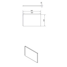 Торцевая панель Cersanit Zen PB-ZENx85