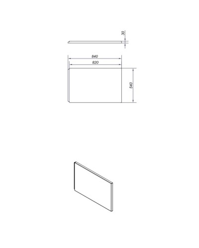 Торцевая панель Cersanit Zen PB-ZENx85
