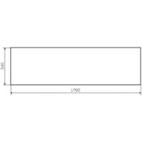 Фронтальная панель 170 см Am.Pm Gem W90A-170-070B-P