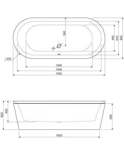 Панель фронтальная 180 см Cezares Metauro METAURO-Central-180-SCR-W37