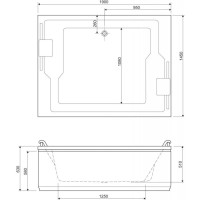 Торцевая панель 145 см L Cezares Plane Duo PLANE_DUO-145-SP-L-W37