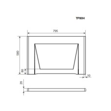 Торцевая панель 80 Timo TP80H